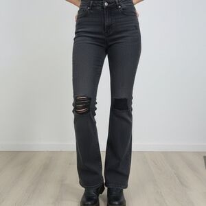 NWOT AFRM Washed Black High Rise Flare Jeans - Size 25